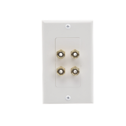 [EP-WP2S] Placa de Pared | Postes de Unión Tipo Banana | Conexión para 2 Altavoces | Fácil Instalación | Conectores Chapados en Oro | EP-WP2S