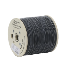 [LPDROPA21C/2KM] Carrete de 2 Kilómetros de Fibra Óptica Drop Plana, Interior/Exterior G.657A2 Monomodo de 1 Hilo (Unifibra), Dieléctrica, Forro Negro, Compatible con Conectores FASC, FASCUP, FASCLC | LPDROPA21C/2KM