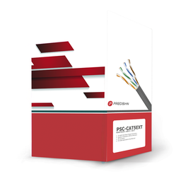 [PSC-CAT5EXT] Bobina de Cable de UTP de 4 Pares Cat5e de 305 Metros (1000 Pies), 100% Cobre, LDPE Resistente a Rayos UV, Color Negro, 24 AWG, Uso en Exterior, Para Aplicaciones de Voz, Datos y Video | PSC-CAT5EXT