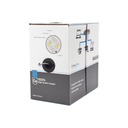 [PRO-CAT-5E] Bobina de Cable de 305 Metros (1000 Pies), Cat5e, Alto Desempeño, de Color Gris, UL, para Aplicaciones en Video Vigilancia, Redes de Datos. Uso Interior | PRO-CAT-5E