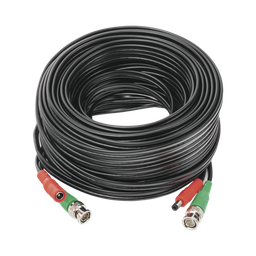[DIY-20M-HD] Cable Coaxial (BNC RG59) + Alimentación / SIAMES / 20 Metros (65.62 Pies) / 100% COBRE / Para Cámaras 4K / Uso Interior y Exterior | DIY-20M-HD