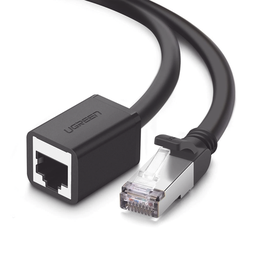 [11282] Cable de Extensión Cat6 RJ45 F/UTP / Macho a Hembra / 3 Metros (9.84 Pies) / Método de Conexión 568B / Velocidad de Transmisión 1000Mbps / Ancho de Banda del Canal 250MHz / Caja de Cobre / Negro | 11282
