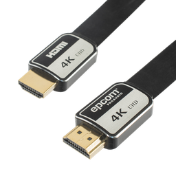 [EP-PH-4K-5M] Cable HDMI de 5 Metros (16.40 Pies) | Alta Definición | Versión 2.0 | Alta Velocidad 18Gbps | 4K@60Hz | Conectores Chapados en Oro | Tipo Plano | EP-PH-4K-5M