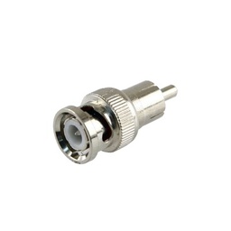 [TT-RG-01] Adaptador en Línea para 75 Ohm, de Conector BNC Macho a RCA Macho en Aplicaciones de Audio-Video para Cámaras, Monitores y DVR's. | TT-RG-01