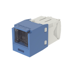 [CJH688TGBU] Conector Jack RJ45 Estilo TG con Ventana, Mini-Com, Categoría 6, de 8 Posiciones y 8 Cables, Color Azul | CJH688TGBU