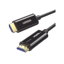 [80406] Cable HDMI de 10 Metros (32.81 Pies) por Fibra Óptica 8K@60Hz / Fibra de 4 Núcleos + Cobre Estañado de 7 Núcleos / Compatible con HDMI 2.1 / Alta Velocidad 18 Gbps / 3D / HDR / Caja de Aleación Zinc / Premium | 80406