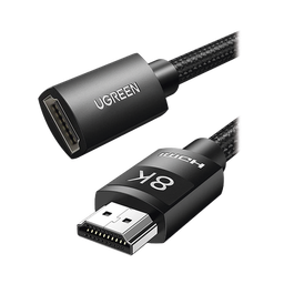 [40447] Cable de Extensión HDMI 8K | 1 Metro (3.28 Pies) | Macho a Hembra | HDMI 2.1 | 8K@60Hz | Núcleo de Cobre Puro 28AWG | Soporta la Conexión de Hasta 3 Metros (9.84 Pies) de Largo en HDMI 2.1 | 40447