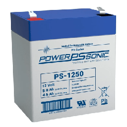 [PS-1250-F1] Batería 12V, 5.0AH, Para Respaldo, Tecnologías AGM/VRLA, 5 Años Vida Útil, Terminales F1, Reconocida UL | PS-1250-F1