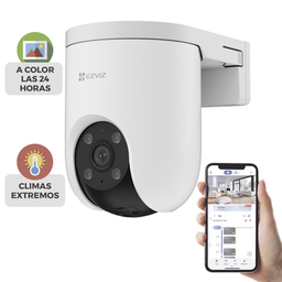 [CS-H8C/5MP] Cámara PT / Resolución 5 Megapixel (3K) / Visión Nocturna en Color / AI Detección de Humanos y Vehículos / Defensa Activa con Sirena y Luz Estroboscópica / IP65 | CS-H8C/5MP