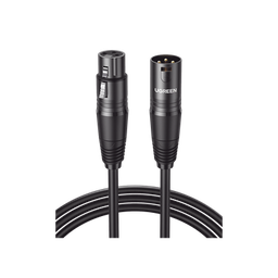 [20714] Cable para Micrófono XLR Tipo Canon Macho a Hembra / 10 Metros / Plug & Play / Antiinterferencias / Triple Blindaje / Alta Calidad / Color Negro | 20714