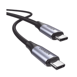 [80150] Cable USB-C a USB-C 3.2 Thunderbolt | 1 Metro | 240W | 10 Gbps | 480 Mbps | Soporta Video 4K@60Hz| Chip E-Market Inteligente | Carcasa de Aluminio | Nylon Trenzado | Blindaje de 4 capas. | 80150