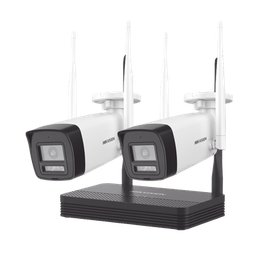 [NKS422W0H] Kit IP Inalámbrico 2 Megapixel (1080p) / NVS 4 Canales / 2 Cámaras Bala para Exterior con Lente 2.8 mm y Dual Light (30 mts IR + 20 mts Luz Blanca) / Audio Bidireccional (Micrófono y Bocina) / Soporta Micro SD de 512 GB | NKS422W0H