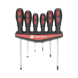 [PST-H020-07] Juego de 6 desarmadores CrV con organizador y Mango Bicolor. | PST-H020-07