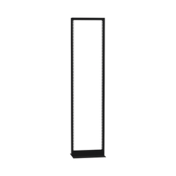 [EI-RL-5545-DR] Rack de 2 Postes (Doble Perforación), Estándar 19", 45 Unidades, Fabricado en Acero, Base "L" para Anclar a Piso. | EI-RL-5545-DR