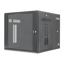 [PZWMC1230W] Gabinete PanZone de Montaje en Pared, de 19in, Puerta con Ventana de Seguridad, 12 UR, 762mm de Profundidad, Color Negro | PZWMC1230W