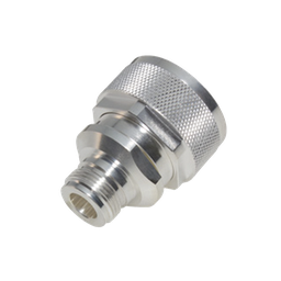 [RFD-1671-2] Adaptador en Línea de Conector DIN 7-16 Macho a N Hembra, Plata/ Plata/ Teflón. | RFD-1671-2