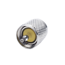 [RFU-508-X] Conector UHF Macho (PL-259) de Anillo Plegable para Cable Coaxial RG-8/X, 9258, LMR-240,  Níquel/ Plata/ Baquelita. | RFU-508-X