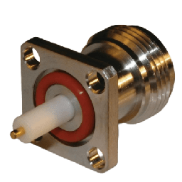 [82-6095-RFX] Conector N Hembra, montaje con 4 perforaciones a 18 mm | 82-6095-RFX