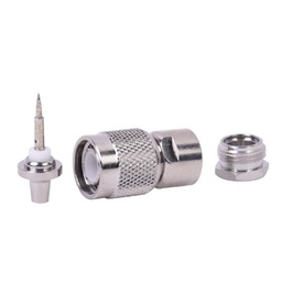 [RFT-1204] Conector TNC Macho de Rosca para Cable RG-58/U, Grupo C, Níquel/ Plata/ Delrin. | RFT-1204