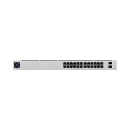 [USW-24-POE] UniFi Switch USW-24-POE Gen2, Capa 2 de 24 puertos (16 puertos PoE 802.3af/at + 8 puertos Gigabit) + 2 puertos 1G SFP, 95W, pantalla informativa | USW-24-POE