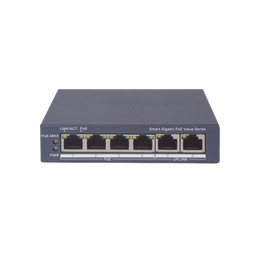 [DS-3E1506P-EI/M] Switch Gigabit PoE+ / Administrable / 4 Puertos 1000 Mbps PoE+ / 2 Puertos 1000 Mbps Uplink / Configuración Nube Hik-PartnerPro / Modo Extendido hasta 300 Metros / 45 Watts | DS-3E1506P-EI/M