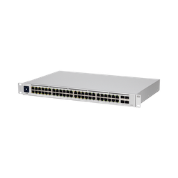 [USW-48-POE] UniFi Switch USW-48-POE, Capa 2 de 48 puertos (32 puertos PoE 802.3af/at + 16 puertos Gigabit) + 4 puertos 1G SFP, 195W, pantalla informativa | USW-48-POE
