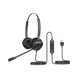 [HT302U] Diadema binaudal (duo) con tecnología antishock para teléfonos IP FANVIL USB con micrófono de cancelación de ruido, larga durabilidad | HT302U