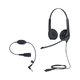 [JABRAKIT] KIT, Diadema con cancelación de ruido, con accesorio para conexiones 3.5mm Incluye modelos BIZ-1500-DUO-QD y MOBILE-QD-35MM-Sï»¿ | JABRAKIT