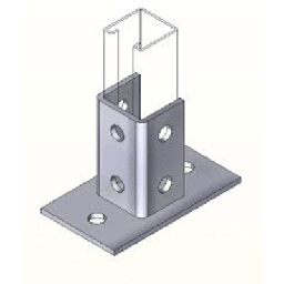 [ANC-HN01] Base Cuadrada con 4 Perforaciones para Perfil Sencillo. | ANC-HN01
